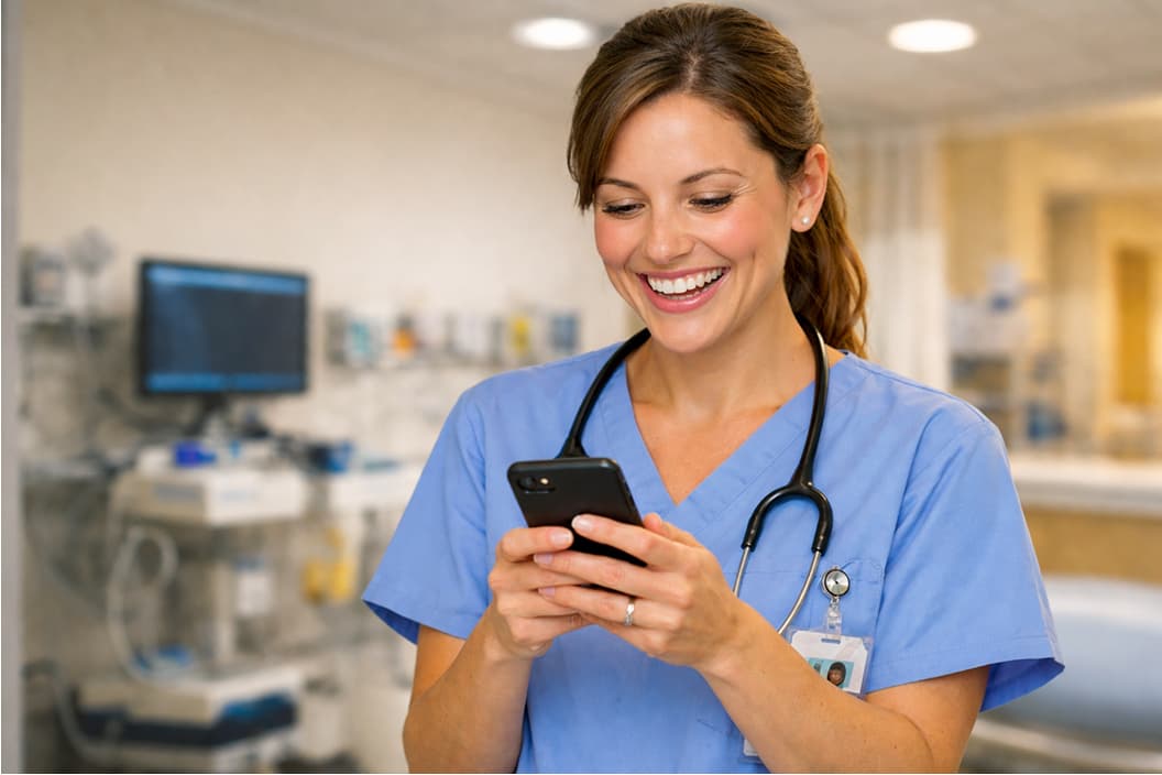 ICU nurse reflecting on a patient thank-you message — ThankRightNow testimonial