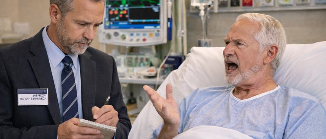 Patient filing a complaint