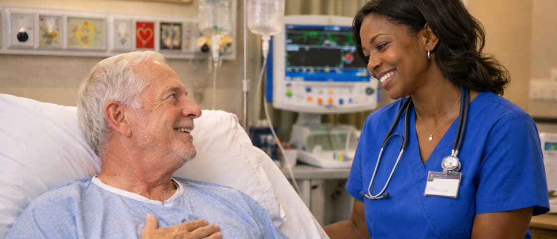 Patient thanking a nurse verbally