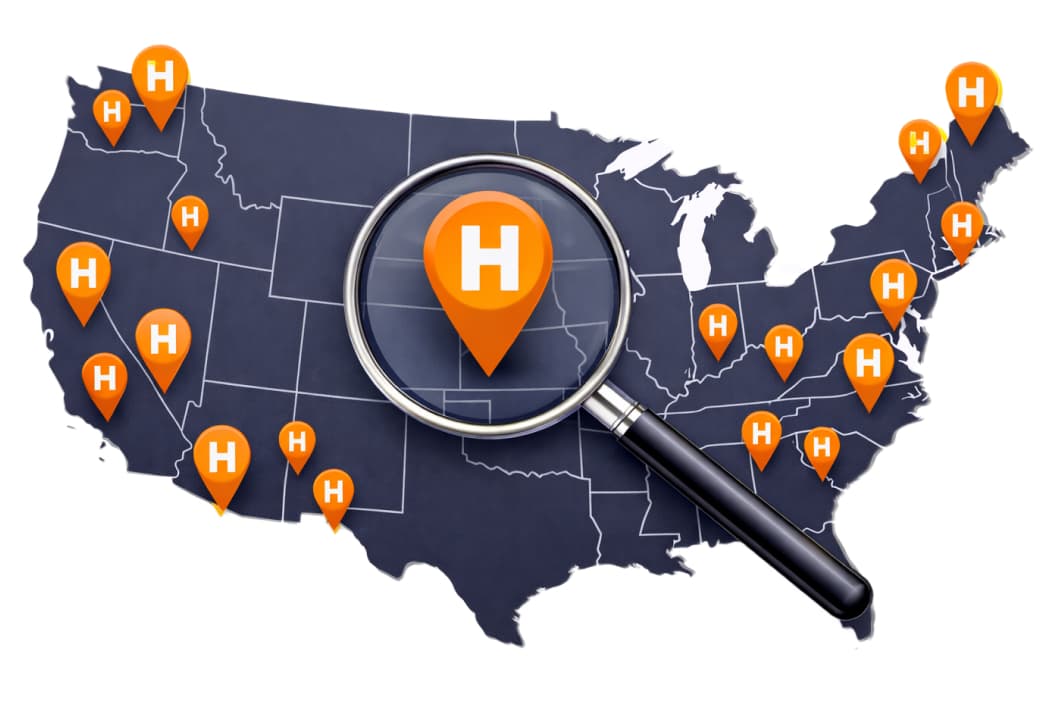 Map of health facilities