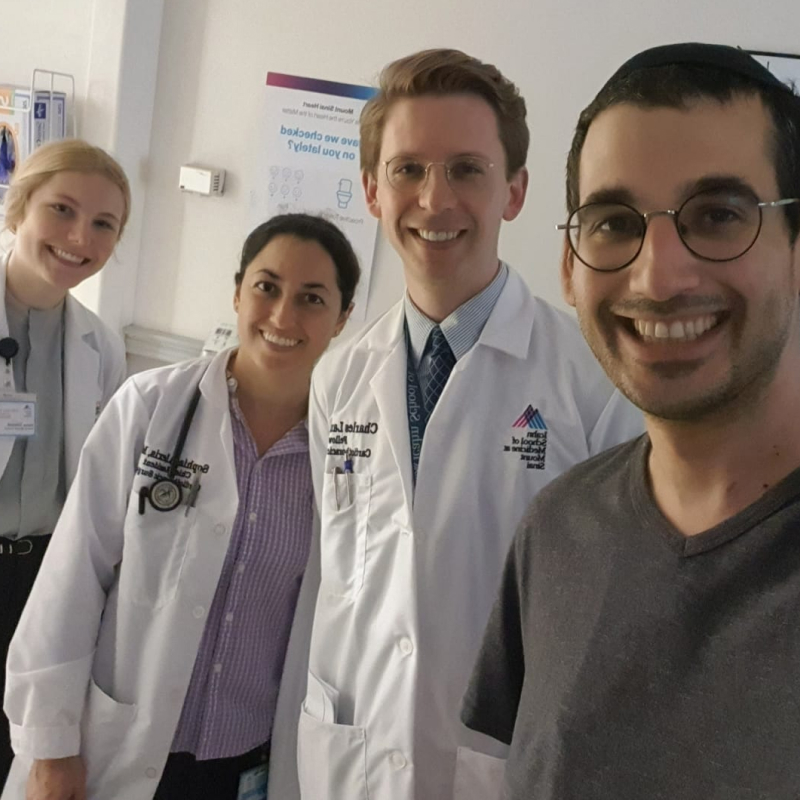 Shlomo with his step-down care team